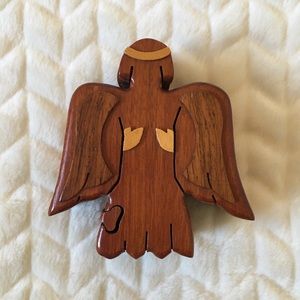 Vintage Wooden Angel Box